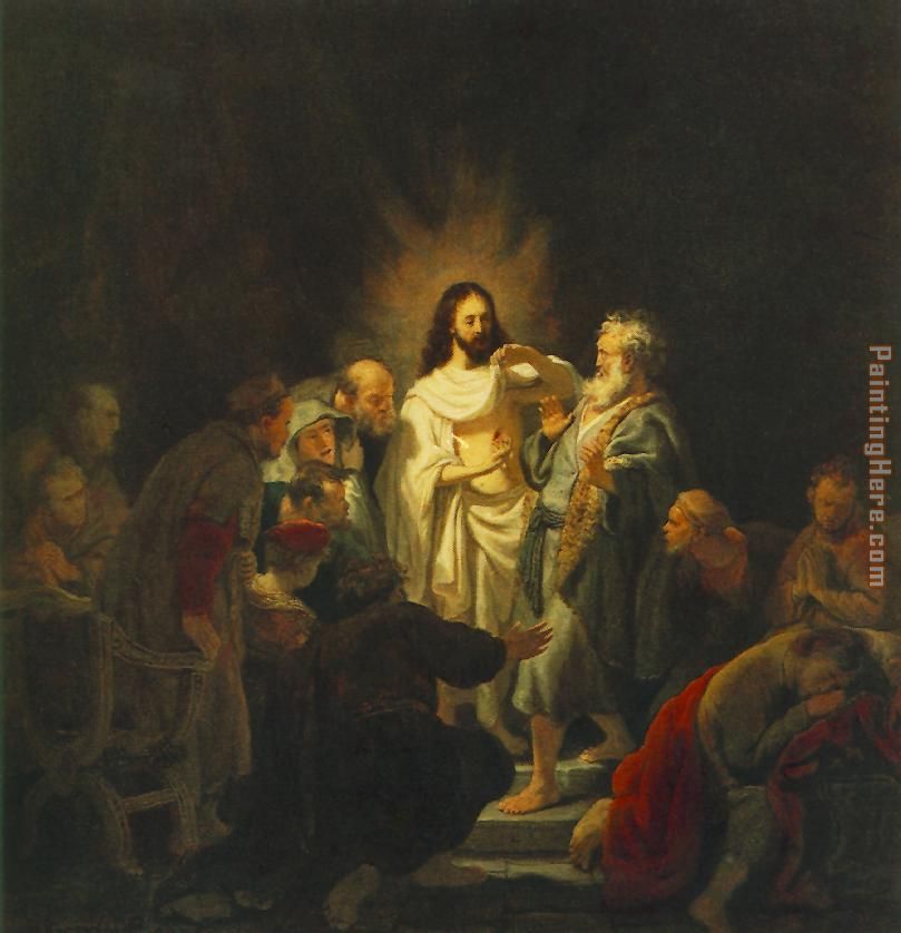 The Incredulity of St. Thomas painting - Rembrandt The Incredulity of St. Thomas art painting